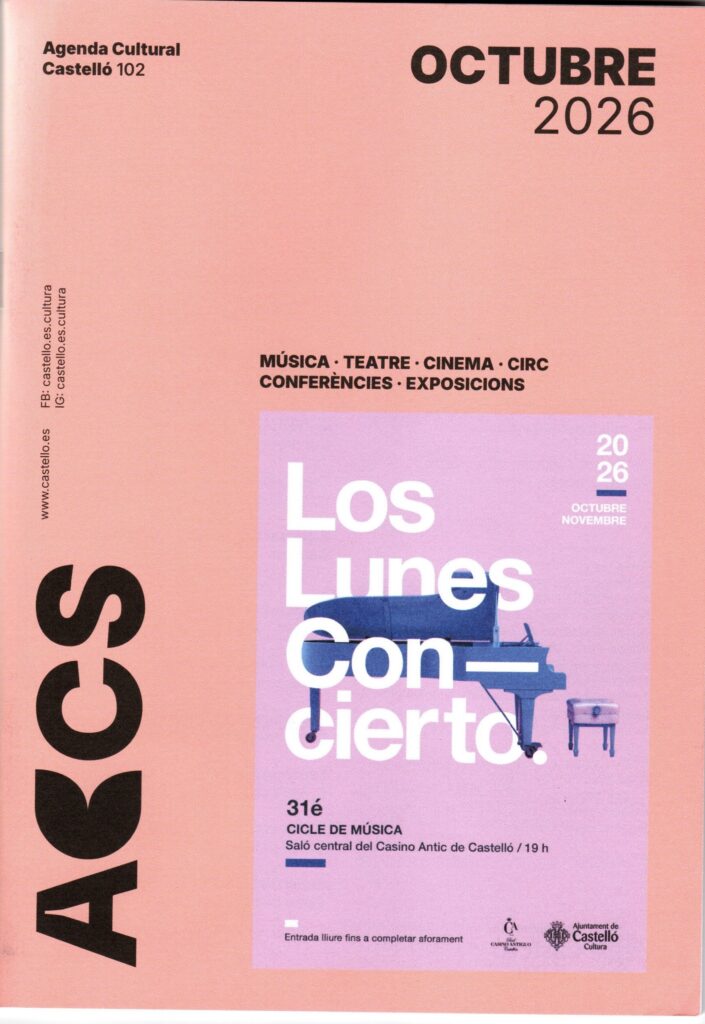 AGENDA CULTURAL DE CASTELLÓN  OCTUBRE 2026